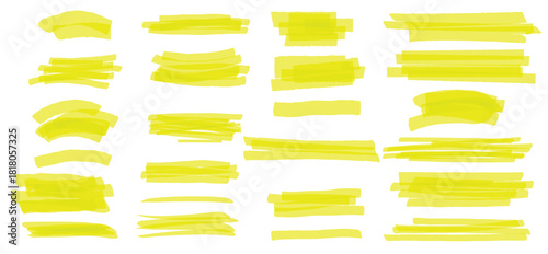 highlighter line yellow marker strokes lines frames hand
