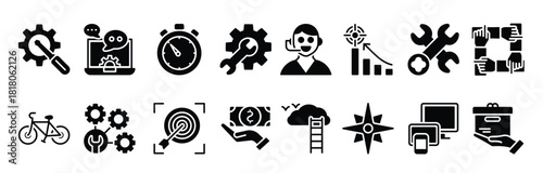 team services and tools icons