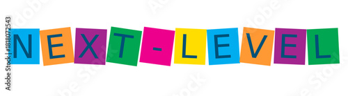 Next level text art isolated on transparent background