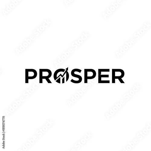 Prosper logo featuring an upward trending arrow within the letter O.