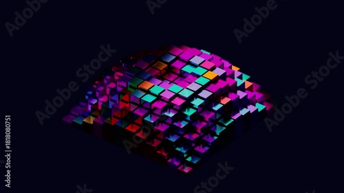 Vibrant Abstract Colorful Background 4K Seamless Looping Animation (3D Render) 