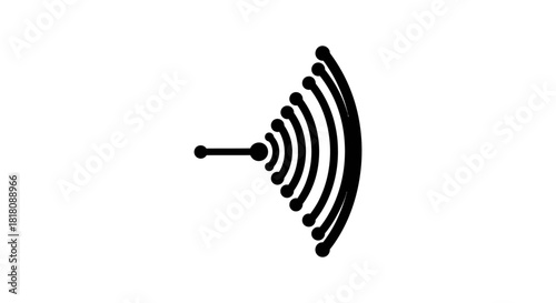Wireless signal icon with transparent background