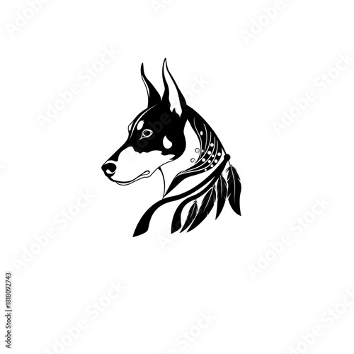 Doberman vector logo