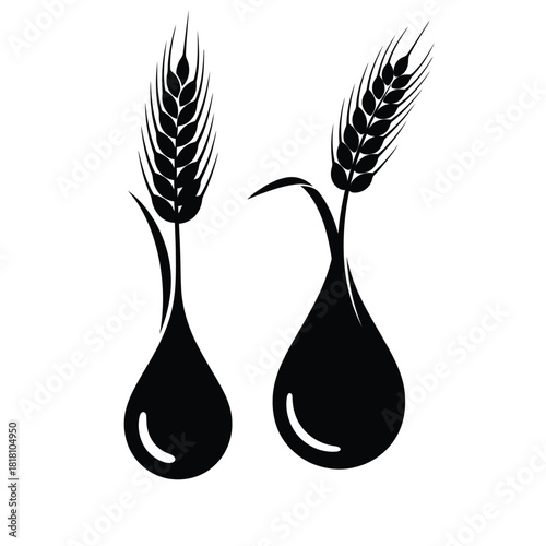 vector illustration of Wheat Hydro Rise