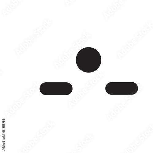 Dot with horizontal lines icon, great for bullet points, lists, or illustrating alignment, structure, and minimalist UI elements.