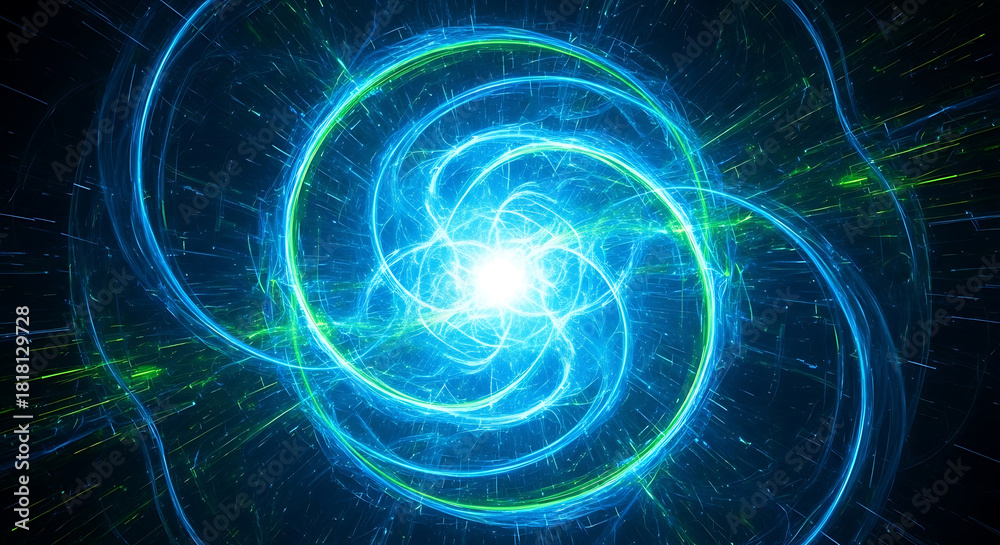 Fototapeta premium Abstract Energy Swirl Background with Light