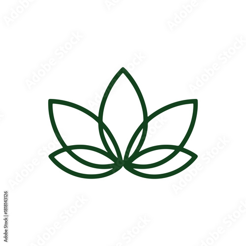 Modern Cannabis Leaf Logo Design