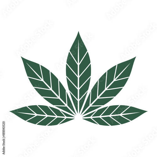 Modern Cannabis Leaf Logo Design