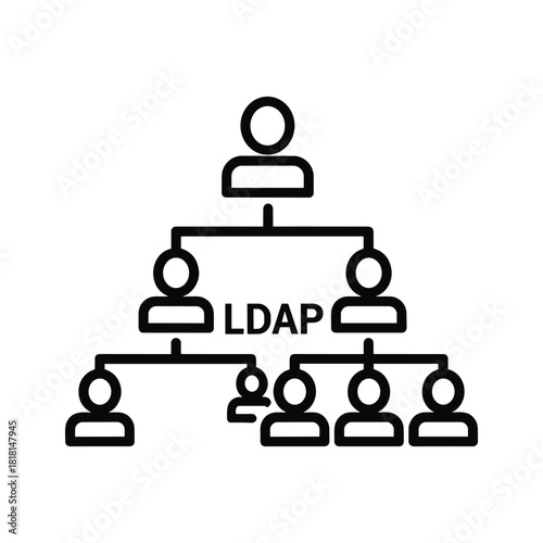 Ldap directory access protocol hierarchy isolated on
