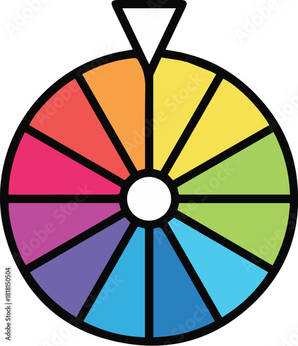 spinner wheel color vector 