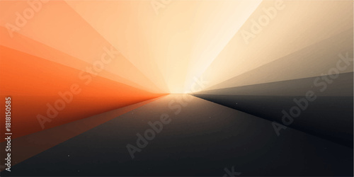 Orange clouds silhouette the mountain landscape at sunset over the sea