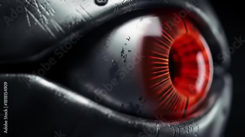 Close-up of a futuristic eye