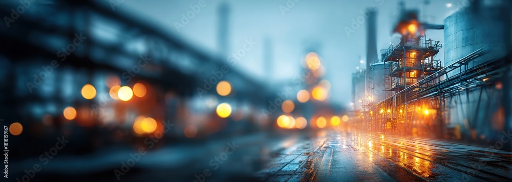 Obraz premium Industrial factory background. Blurred background. High quality