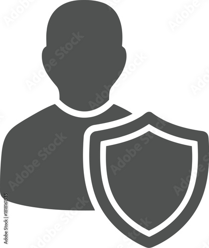Personal data protection security user privacy icon shield security concept digital identity assurance secure access vector