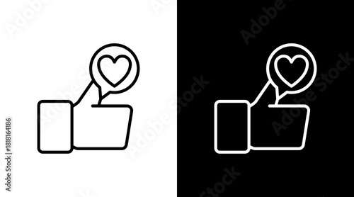 Approval White Icon Set Vector 
