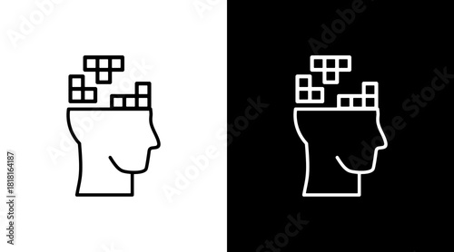 Knowledge White Icon Set Vector 