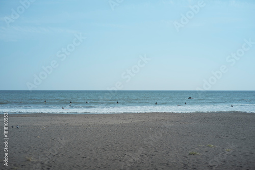 秋晴れの大磯海水浴場