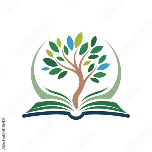 Education Tree Knowledge Logo Design