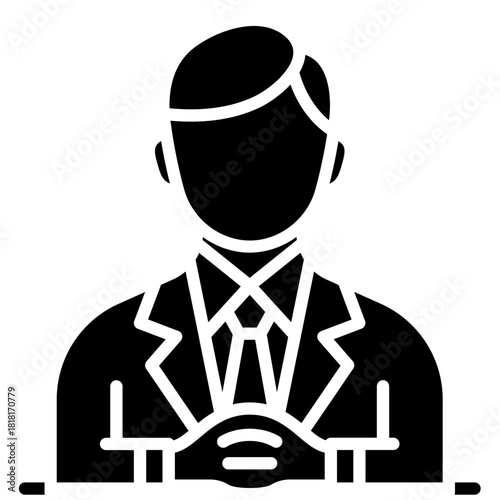 Psychologist Male icon vector image. Can be used for Psychology.