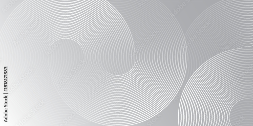 Naklejka premium White glowing geometric lines on gray background technology cover simple graphic modern