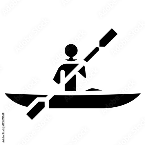 Kayaking icon vector image. Can be used for Adventure.