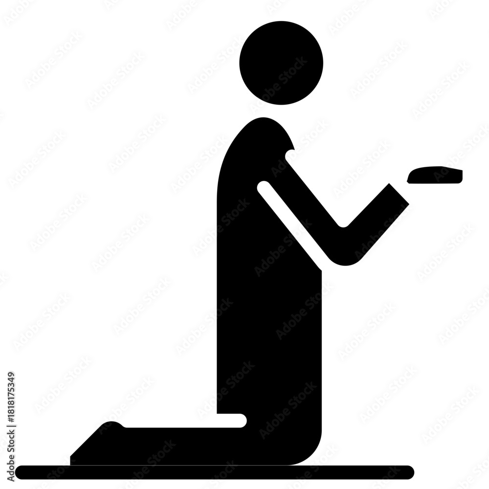 Ταπετσαρία Beggar icon vector image. Can be used for Homeless.