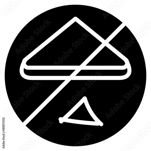 No Food icon vector image. Can be used for Homeless.