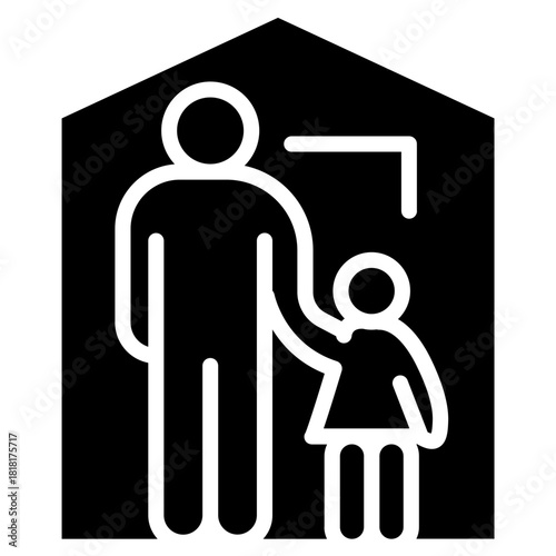Refugee icon vector image. Can be used for Homeless.