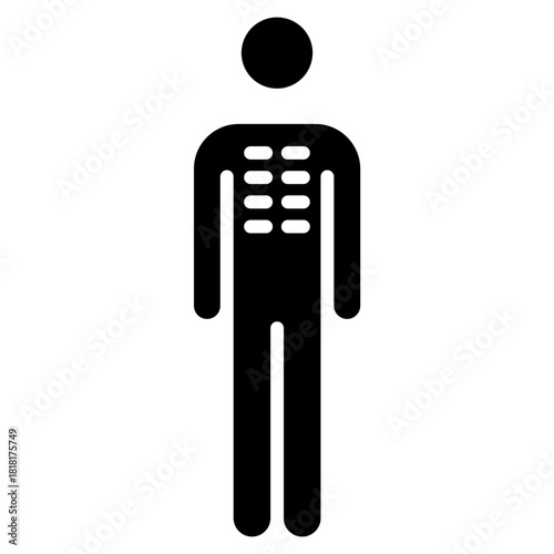 Starvation icon vector image. Can be used for Homeless.