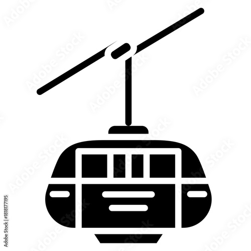 Cable Car icon vector image. Can be used for Ski Resort.