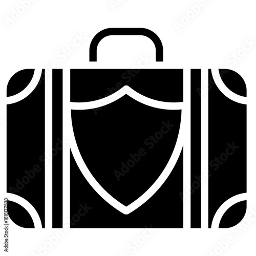 Travel Insurance icon vector image. Can be used for Ski Resort.