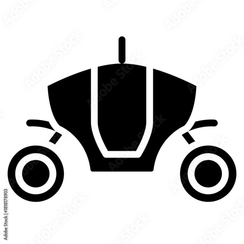 Carriage icon vector image. Can be used for Fairytale.