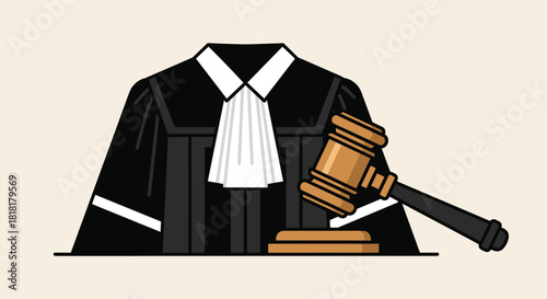 Justice prevails with a judge's robe and gavel resting, symbolizing law, order, and the pursuit of truth and fairness in legal matters