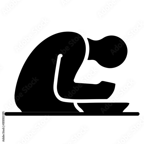 Disordered Eating icon vector image. Can be used for Addiction.