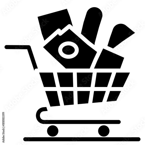 Compulsive Buying icon vector image. Can be used for Addiction.