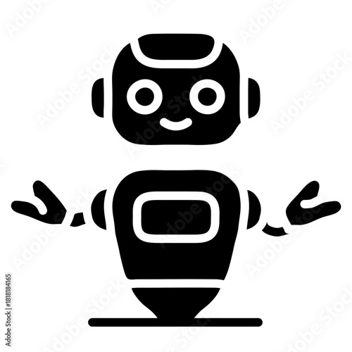 Personal Robot icon vector image. Can be used for Cyberpunk.