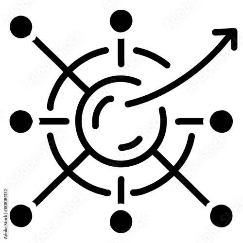 Quantum Computing icon vector image. Can be used for Cyberpunk.