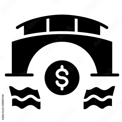 Bridge Loan icon vector image. Can be used for Credit And Loan.