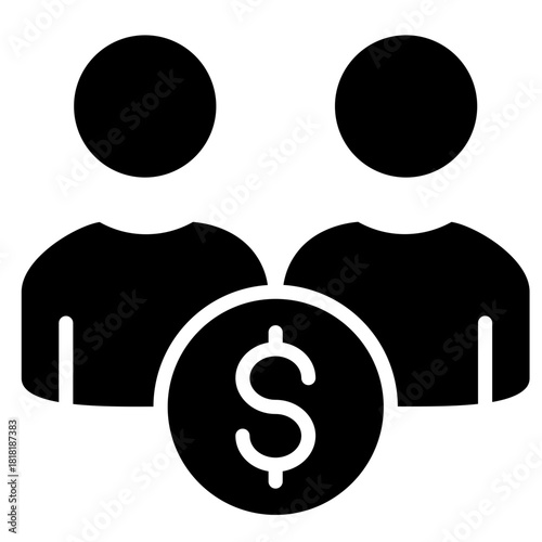 Co-Borrower icon vector image. Can be used for Credit And Loan.
