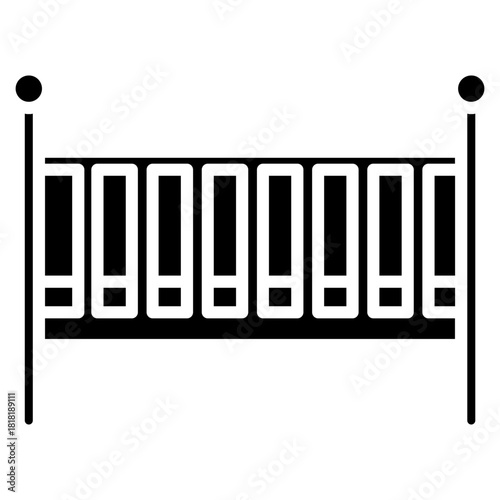 Baby Crib icon vector image. Can be used for Maternity.