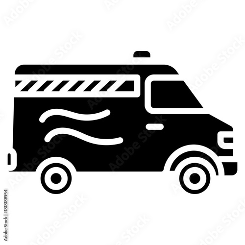 Crime Scene Van icon vector image. Can be used for Crime Investigation.