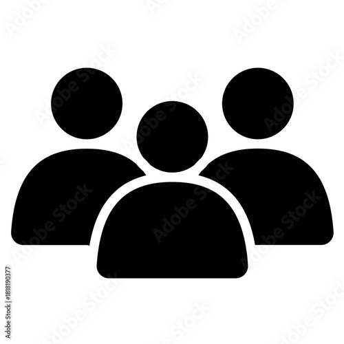 Crowd icon vector image. Can be used for Artist Studio.
