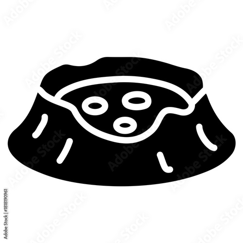 Crater icon vector image. Can be used for Geography.