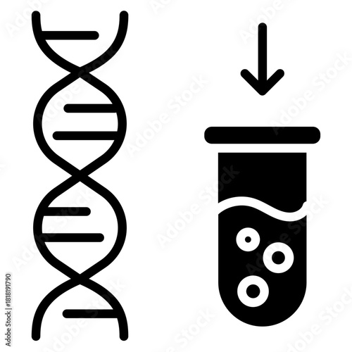 DNA Extraction icon vector image. Can be used for Archeology.