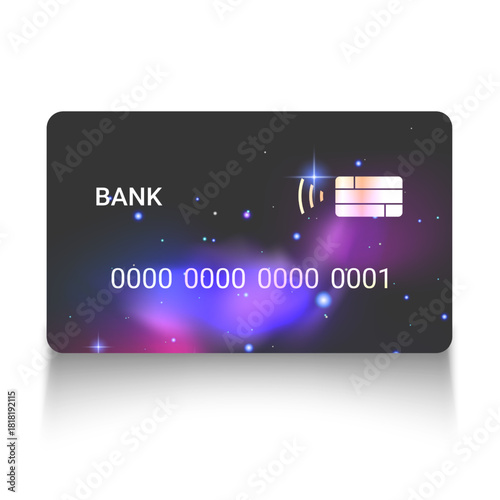 Set of credit cards isolated on white background Credit and debit card vector illustration