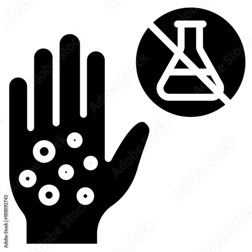 Contact Dermatitis icon vector image. Can be used for Dermatology.