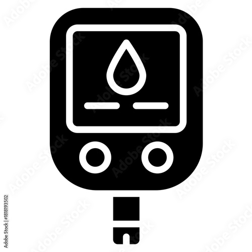 Blood Sugar Monitor icon vector image. Can be used for Nursing Home.