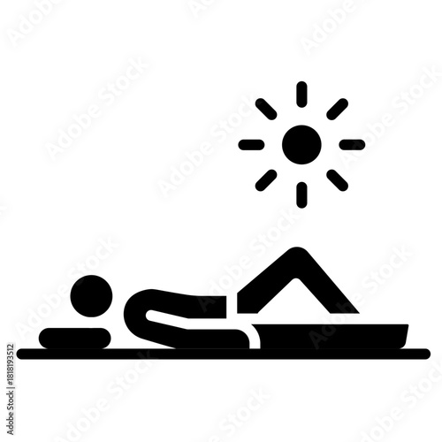 Tanning icon vector image. Can be used for Dermatology.