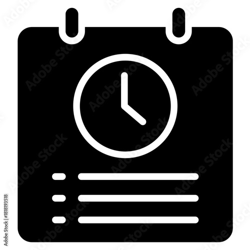 Daily Schedule icon vector image. Can be used for Nursing Home.