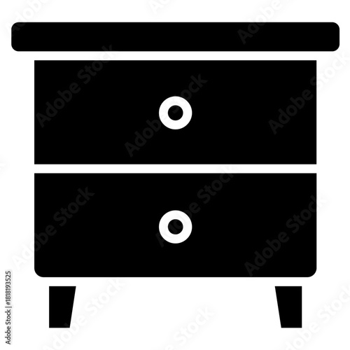 Bedside Table icon vector image. Can be used for Nursing Home.